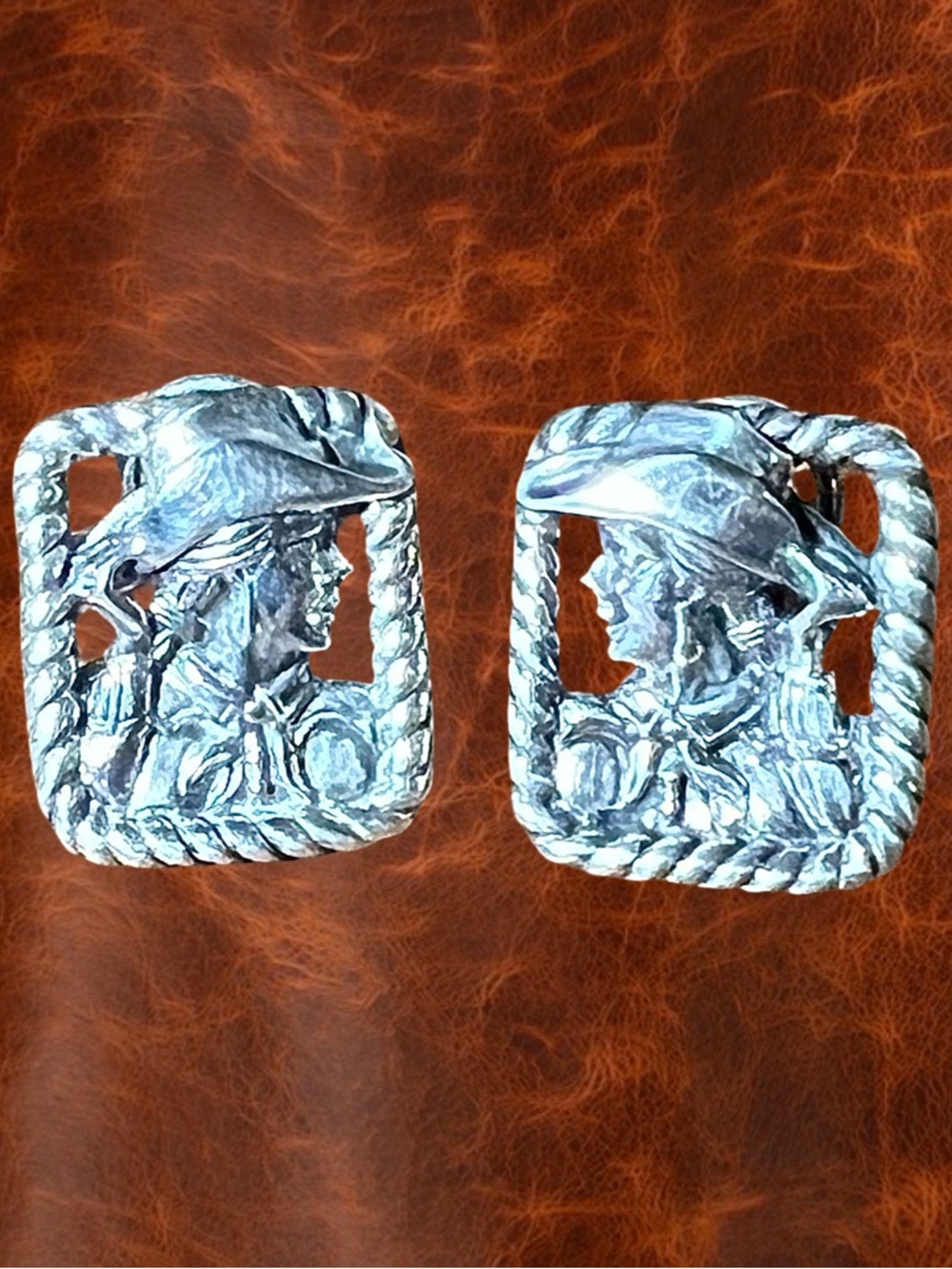Barry Kielselstein-Cord Sterling Silver Cowgirl Convertible Earrings 7/8”